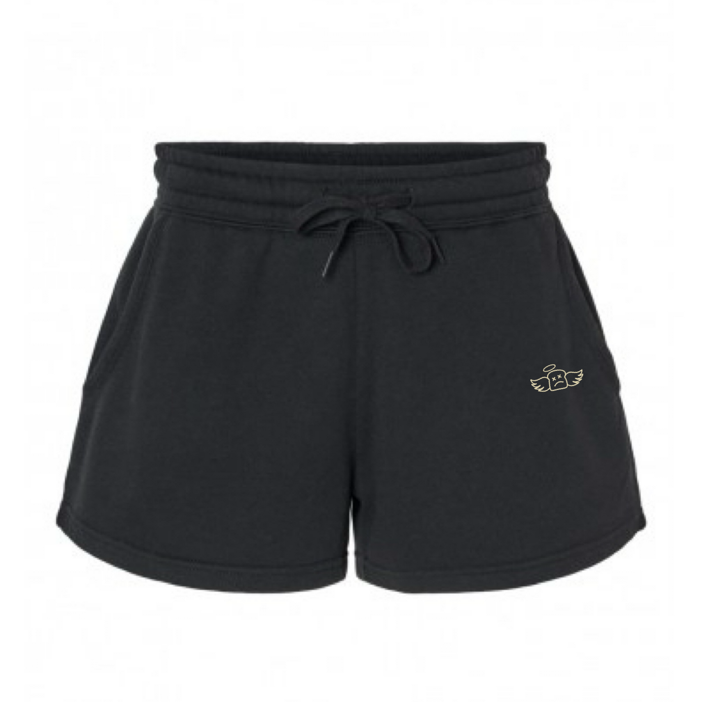 WOMENS STAPLE SHORTS - BLACK/CRÉME - Dead Bread