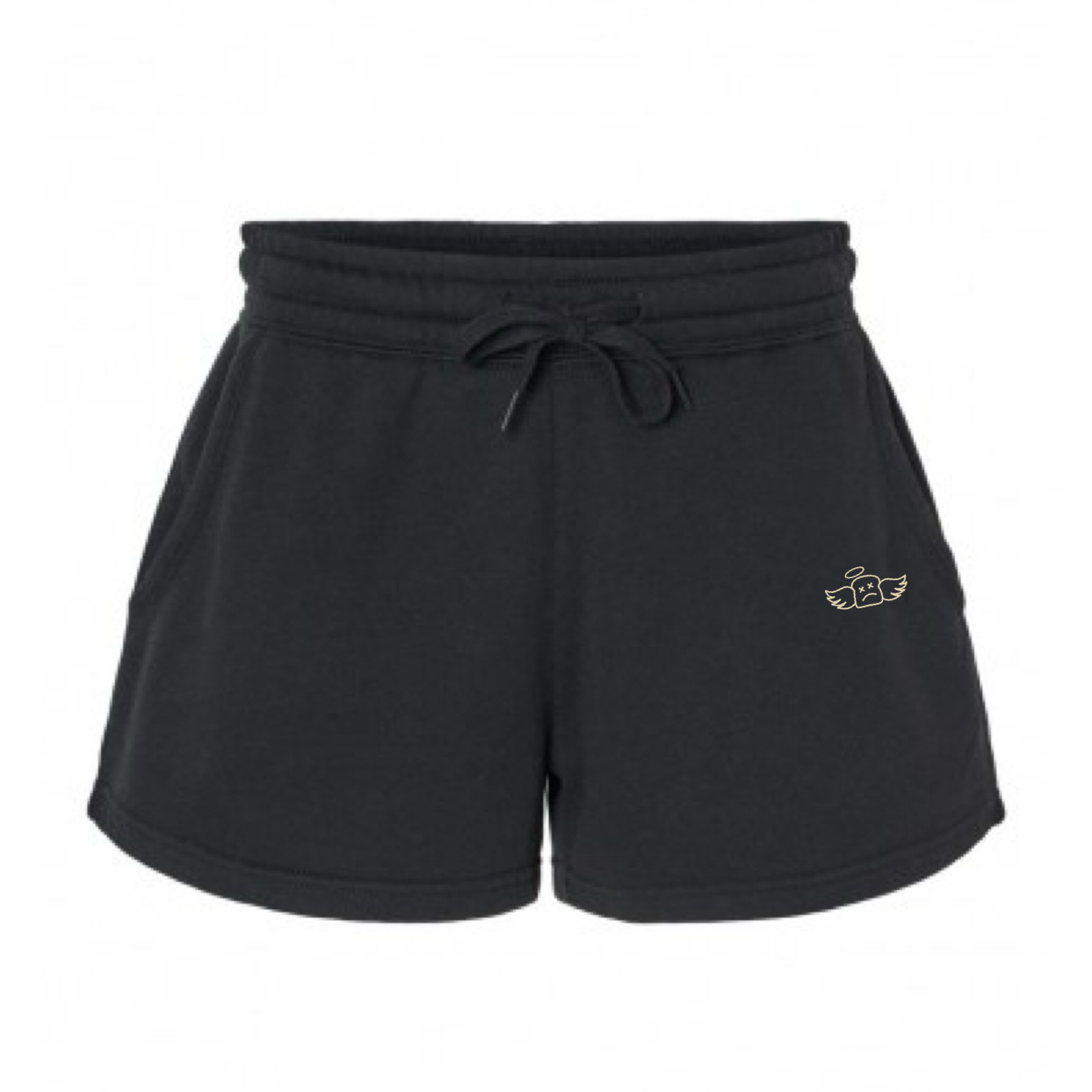WOMENS STAPLE SHORTS - BLACK/CRÉME - Dead Bread