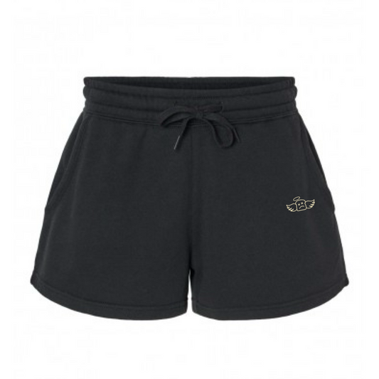 WOMENS STAPLE SHORTS - BLACK/CRÉME - Dead Bread