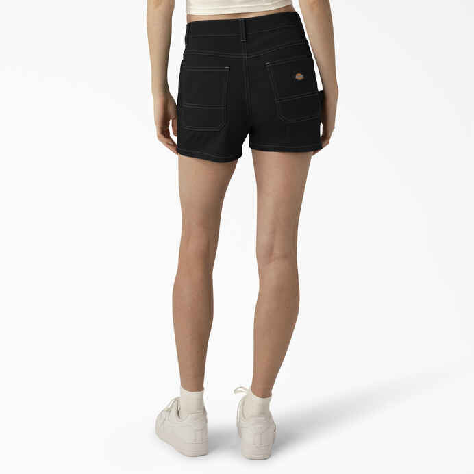 DICKIES WOMENS CARPENTER SHORTS- BLACK - Dead Bread
