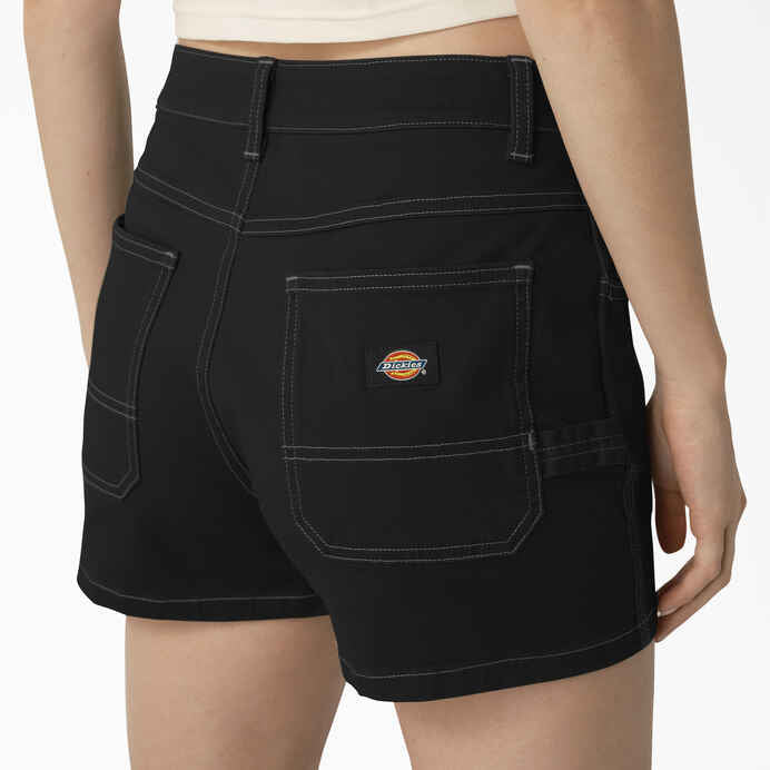 DICKIES WOMENS CARPENTER SHORTS- BLACK - Dead Bread