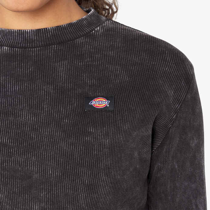 DICKIES WOMENS NEWINGTON CROPPED LONG SLEEVE - BLACK HERITAGE - Dead Bread