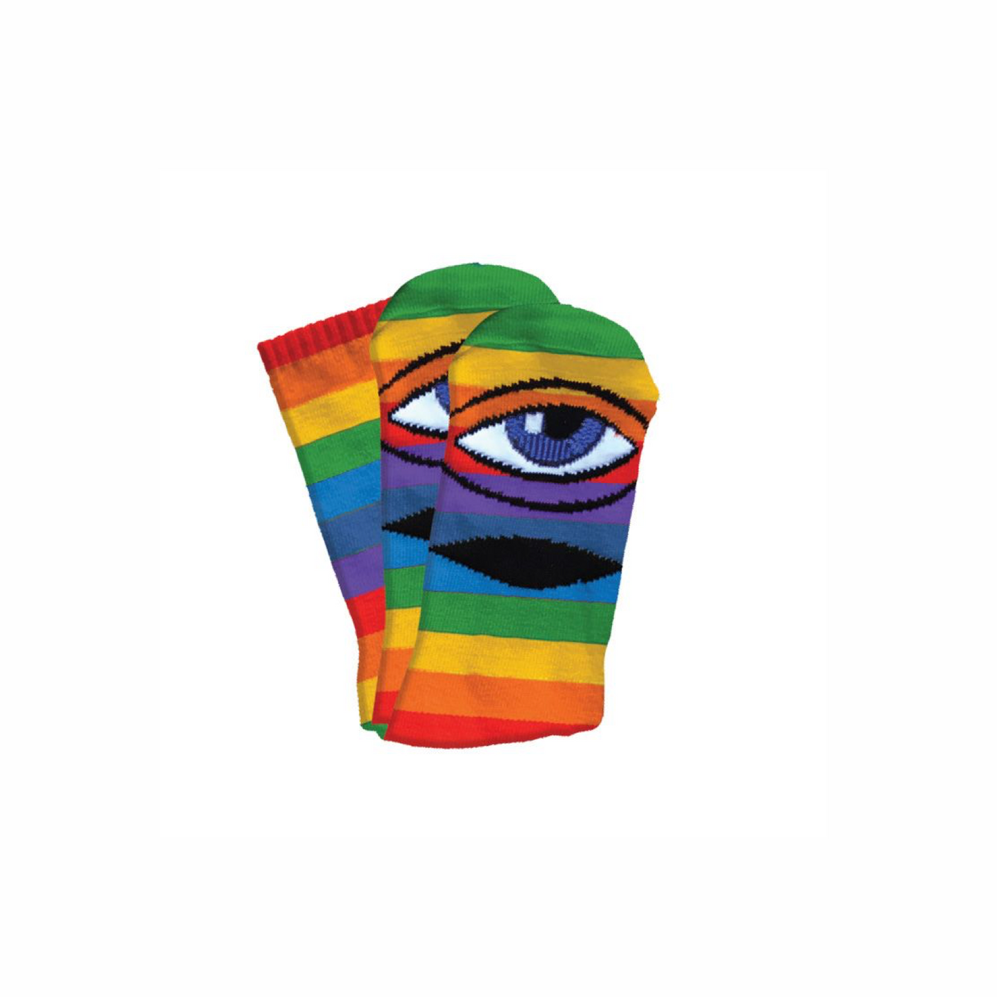 TOY MACHINE SECT EYE RAINBOW CREW SOCKS