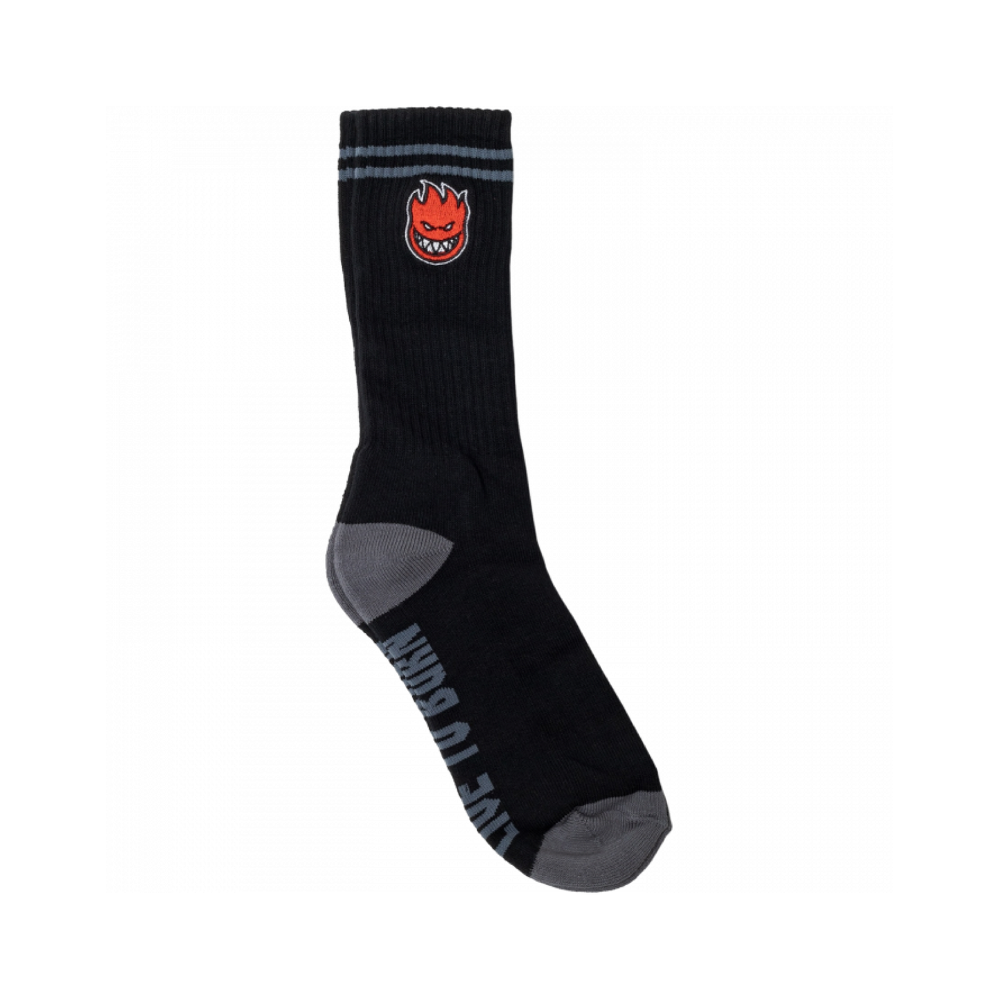 SPITFIRE BIGHEAD FILL CREW SOCKS BLACK/CHARCOAL - Dead Bread