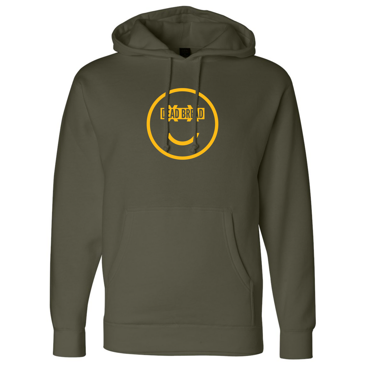 SMILE HEAVYWEIGHT HOODIE - MILITARY GREEN - Dead Bread