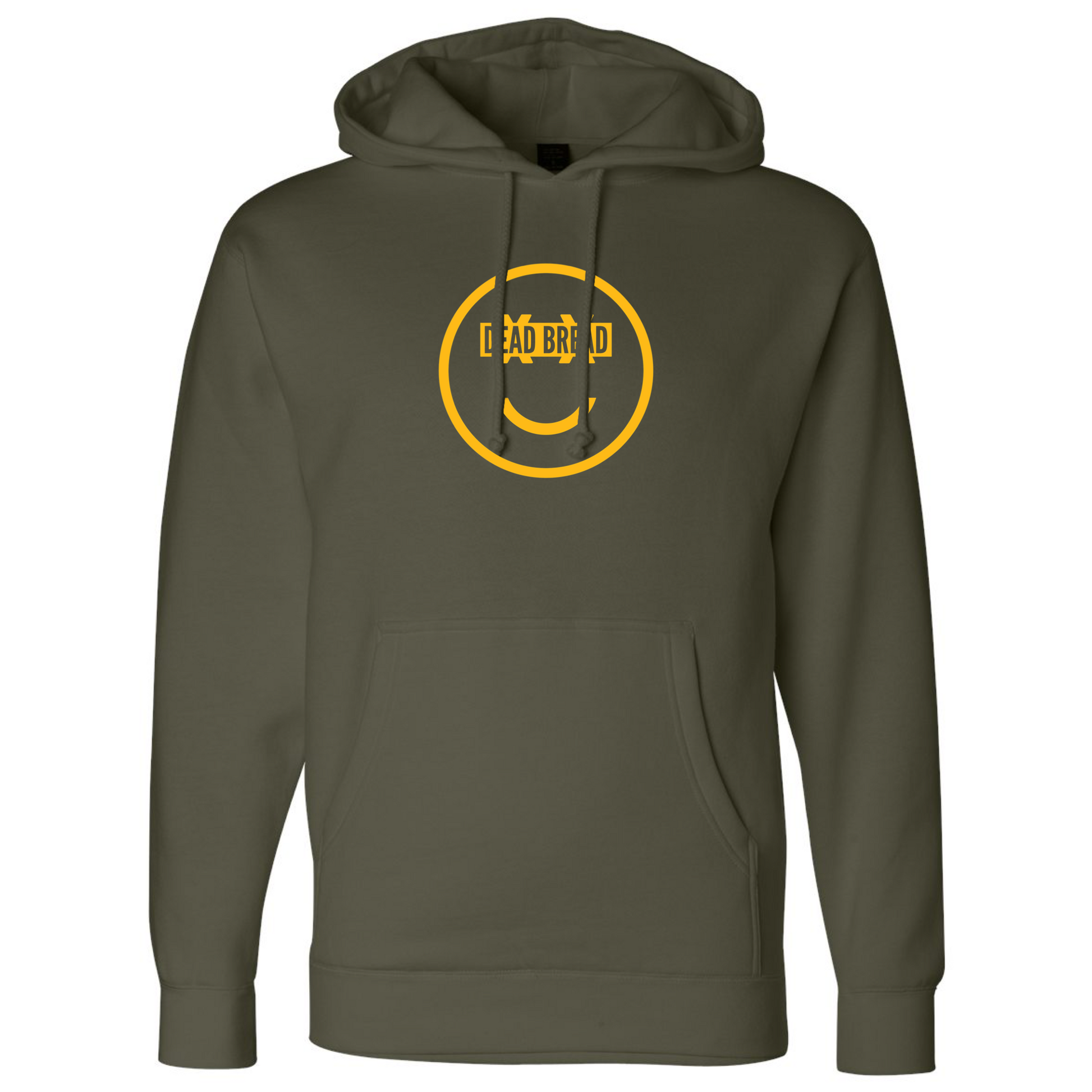 SMILE HEAVYWEIGHT HOODIE - MILITARY GREEN - Dead Bread