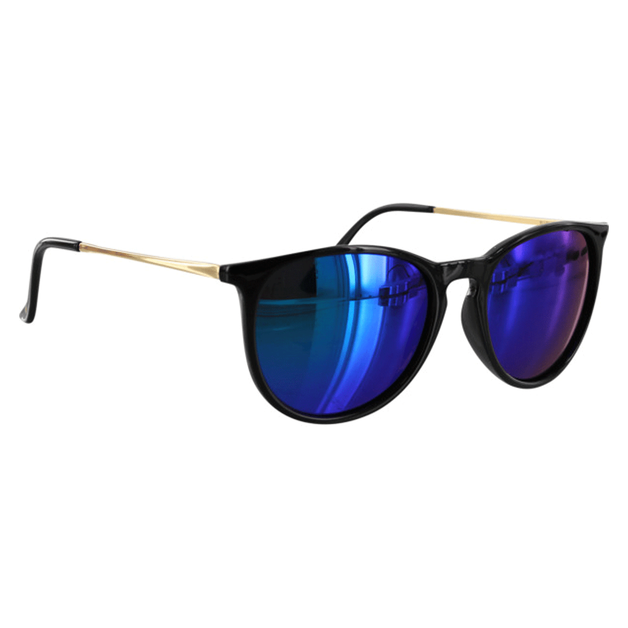 GLASSY SIERRA POLARIZED SUNGLASSES - BLACK/GOLD/BLUE - Dead Bread