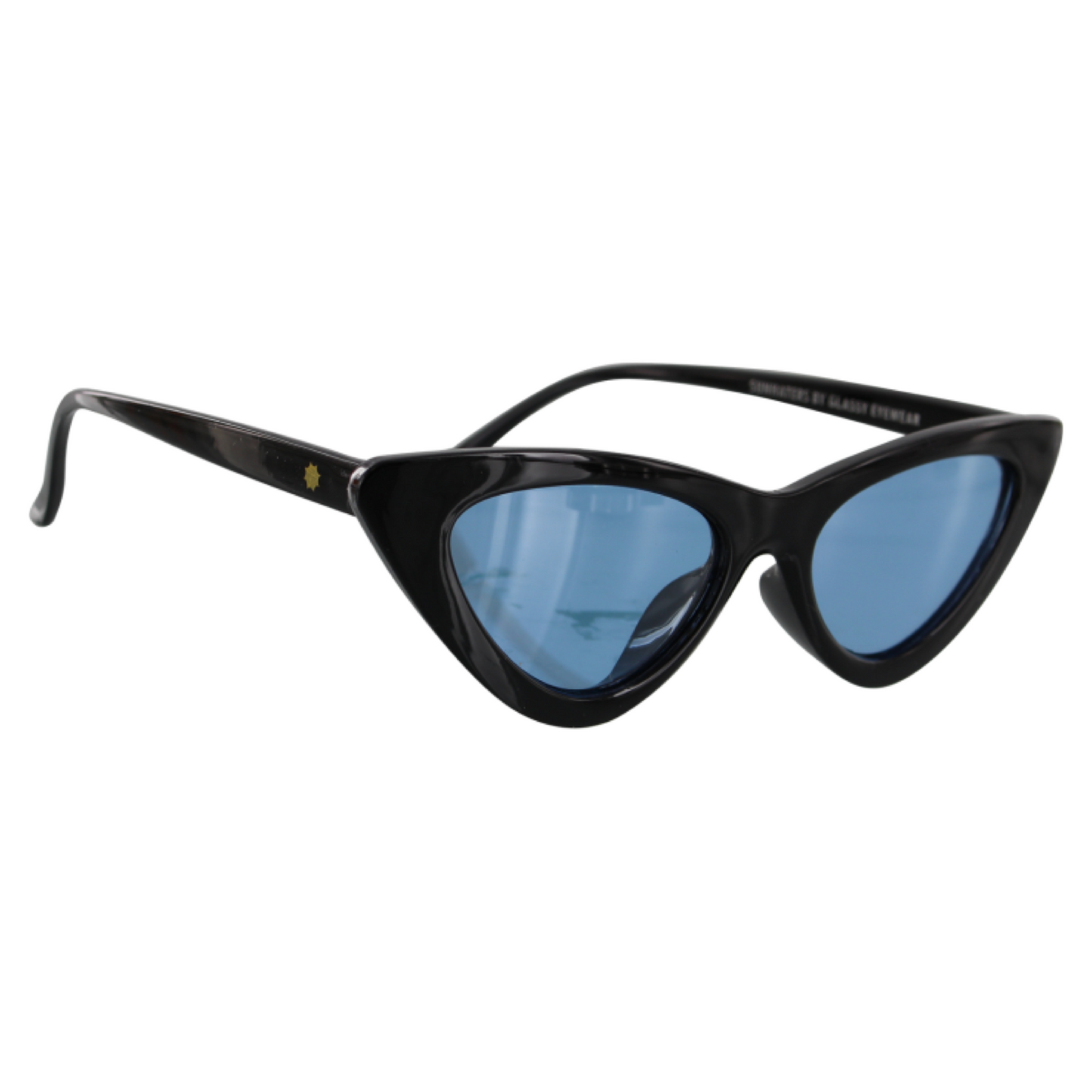 GLASSY BILLIE POLARIZED SUNGLASSES - BLACK/BLUE - Dead Bread