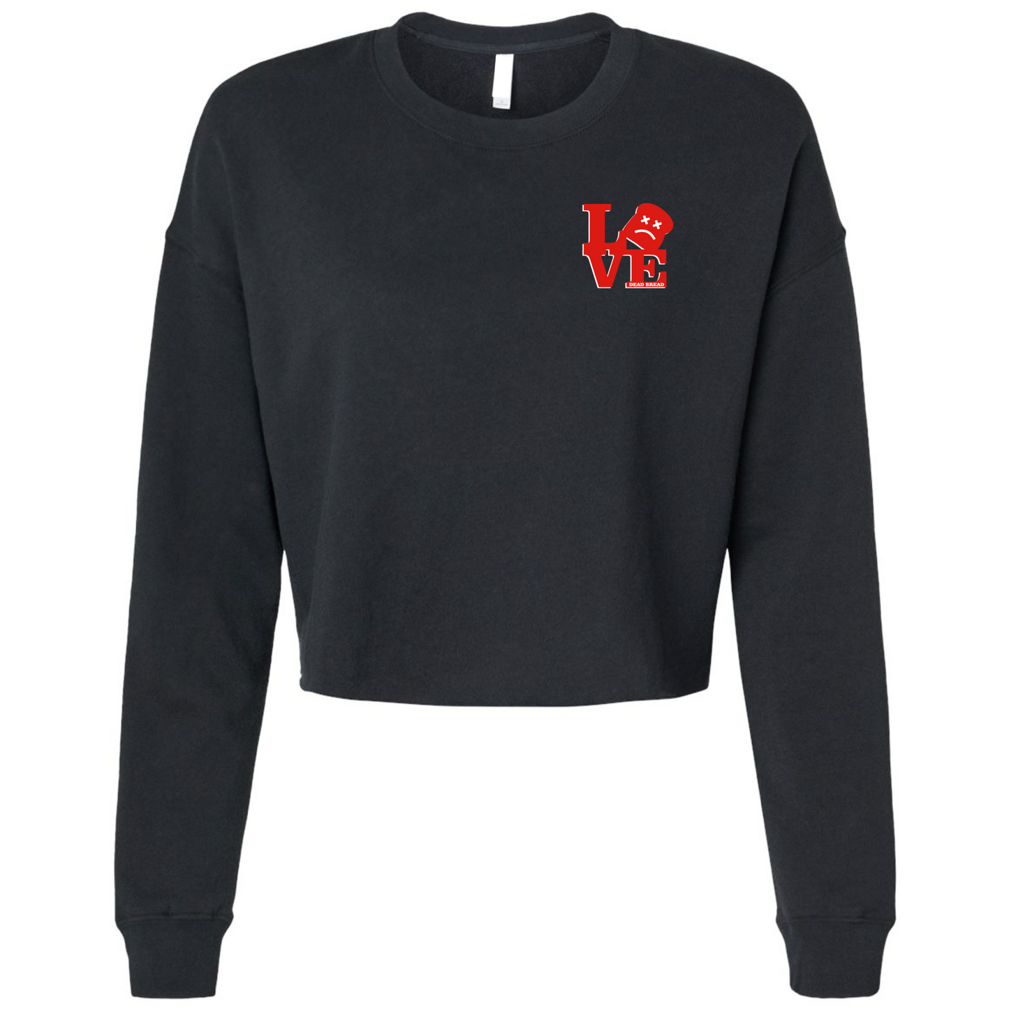 WOMENS PHILLY CROP CREW - BLACK