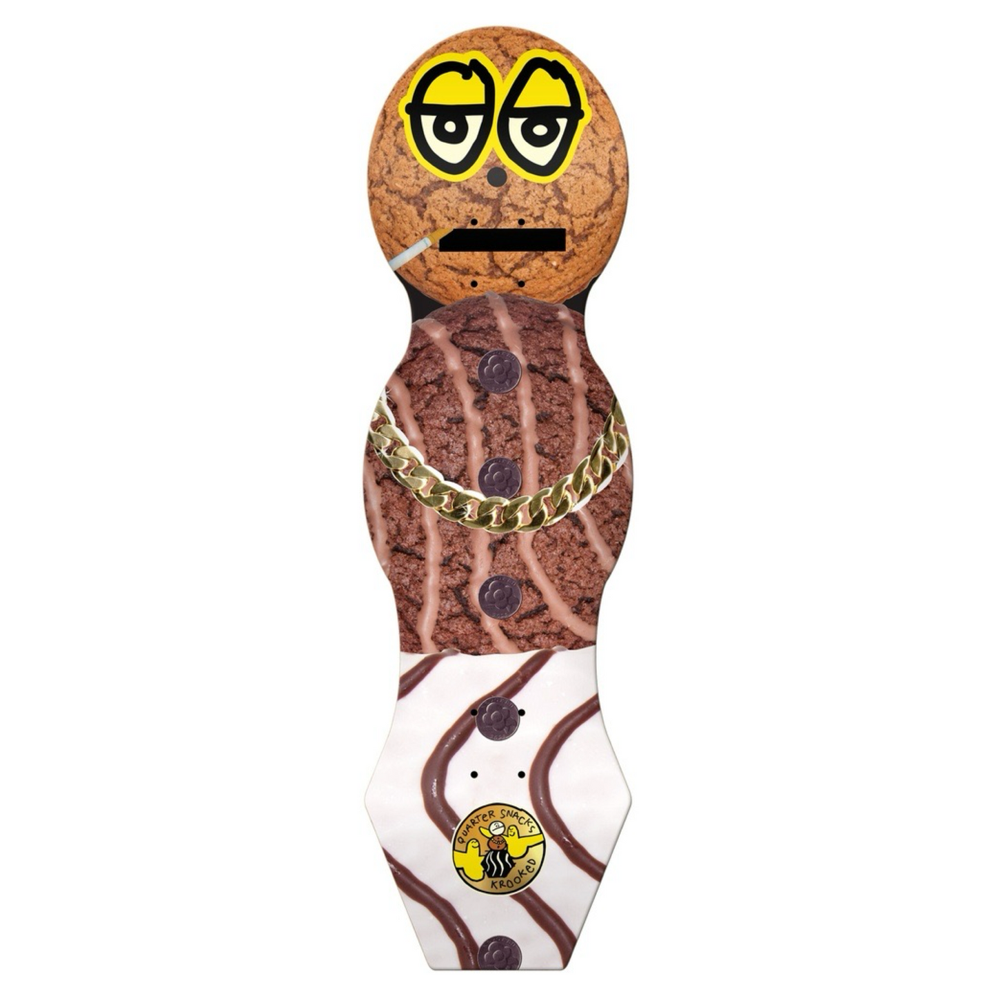 KROOKED X QUARTERSNACKS SHAPED CRUISER 9” - Dead Bread