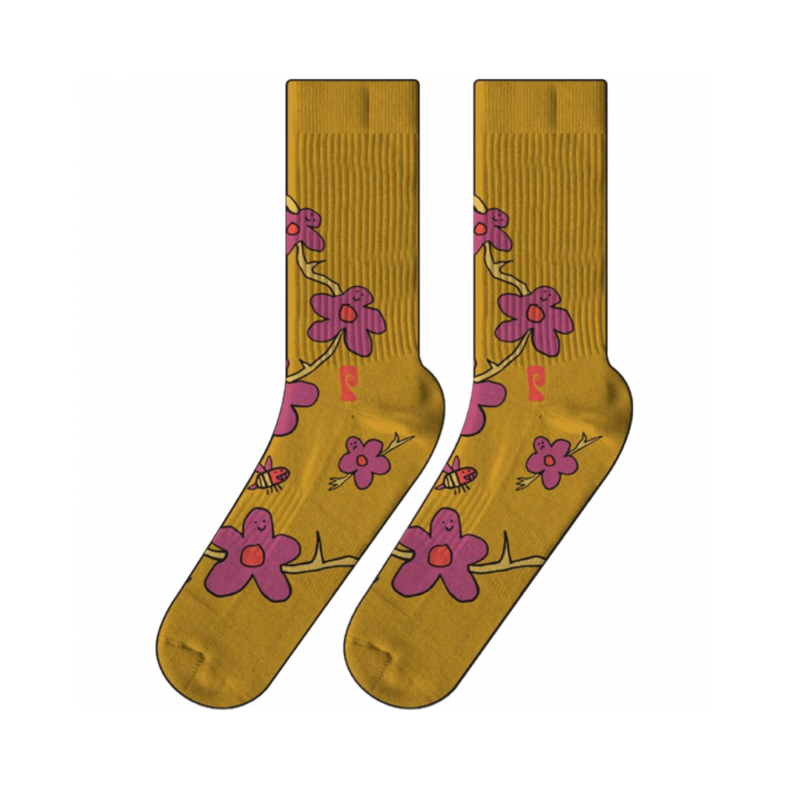 PSOCKADELIC FRANKYS FLOWERS CREW SOCKS - Dead Bread