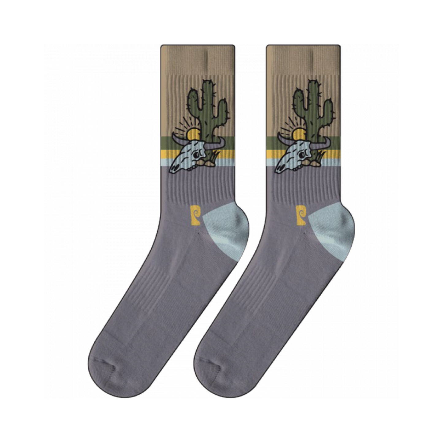 PSOCKADELIC DUDE RANCH CREW SOCKS - Dead Bread