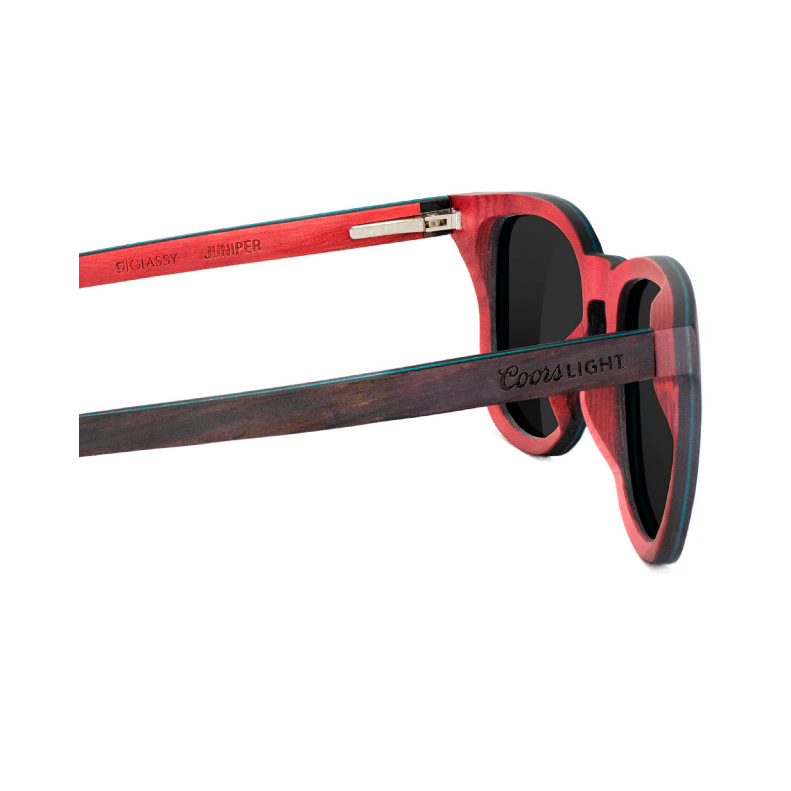 GLASSY JUNIPER PLUS COORS LIGHT POLARIZED WOODEN SUNGLASSES - Dead Bread