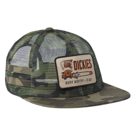 DICKIES WORK WORTHY MESH TRUCKER HAT - OLIVE CAMO - Dead Bread