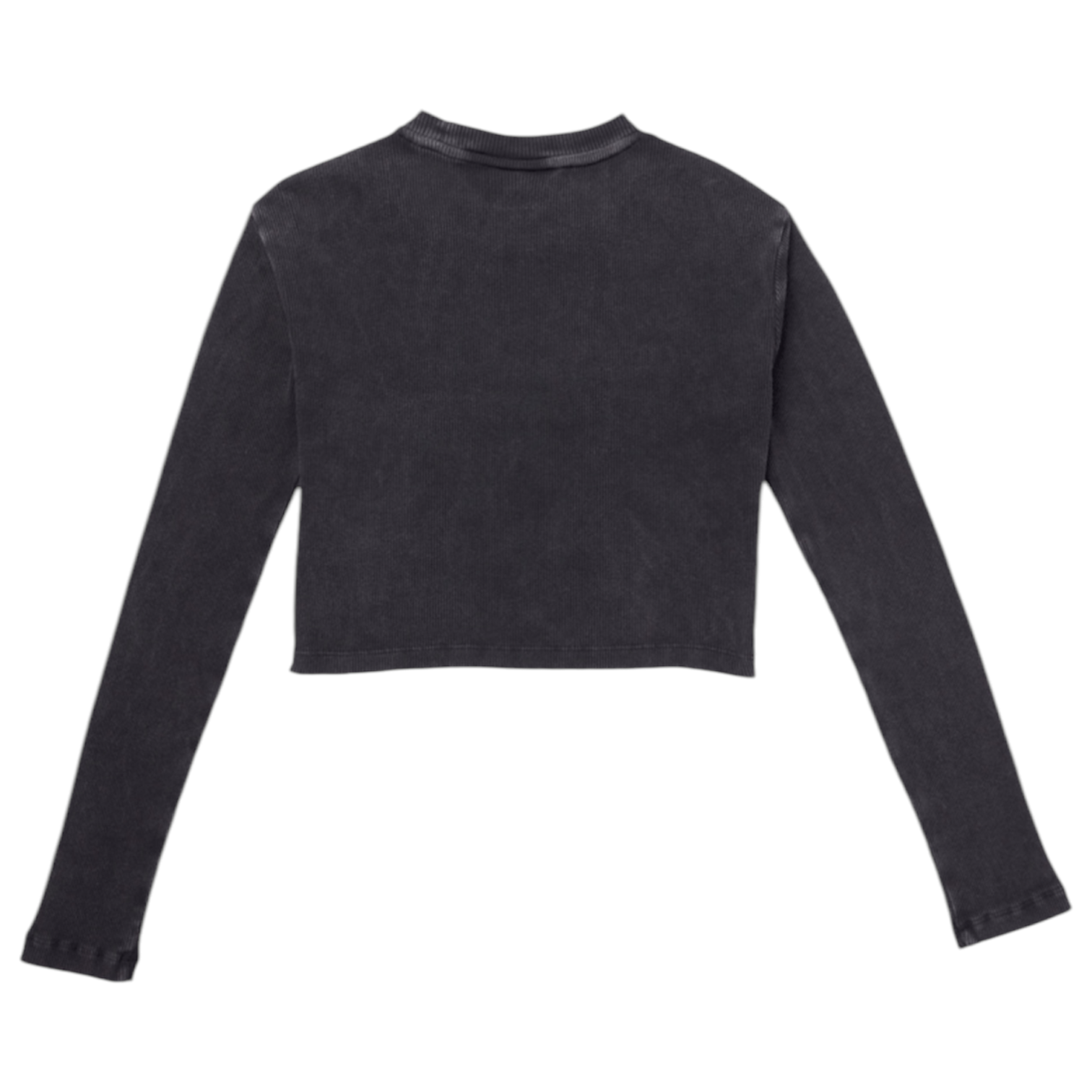 DICKIES WOMENS PLENTYWOOD CROPPED LONG SLEEVE - ACID WASH BLACK - Dead Bread