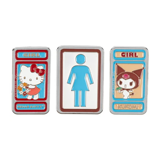 GIRL X HELLO KITTY KUROMI ENAMEL PIN SET - Dead Bread