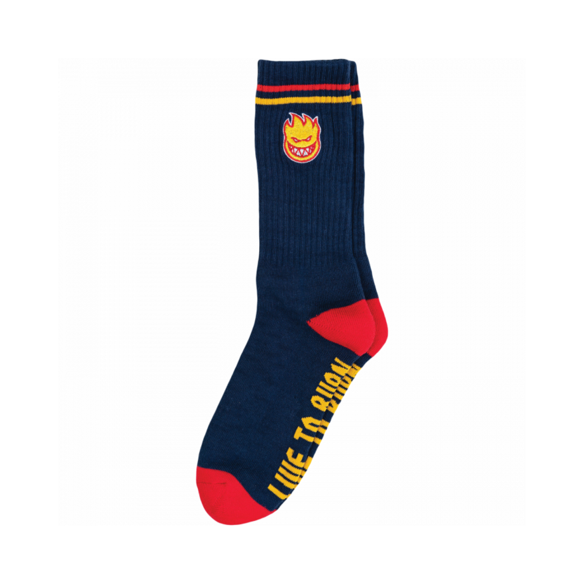 SPITFIRE BIGHEAD FILL CREW SOCKS - NAVY/RED/GOLD - Dead Bread
