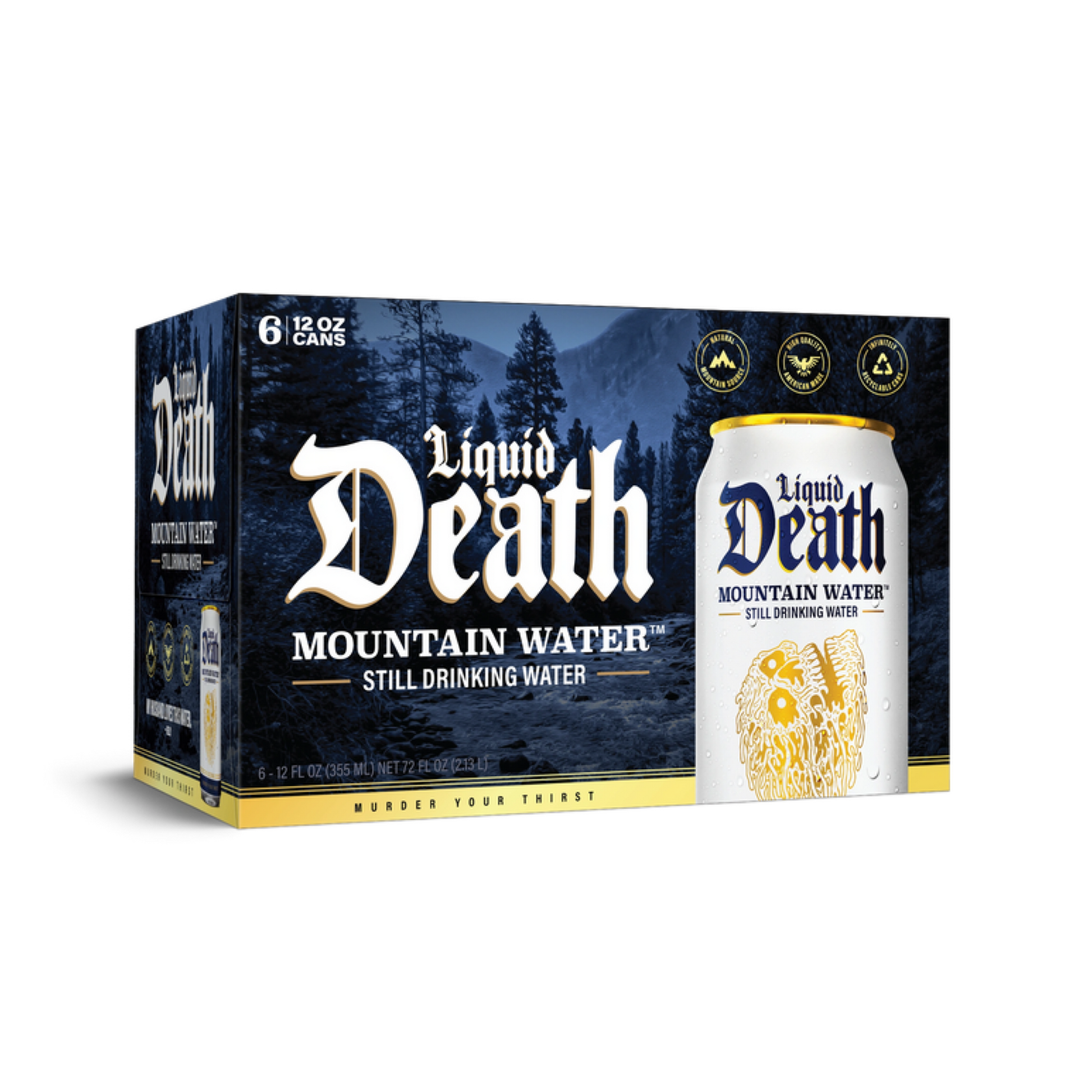LIQUID DEATH MOUNTAIN WATER 12OZ (6 PACK) - Dead Bread