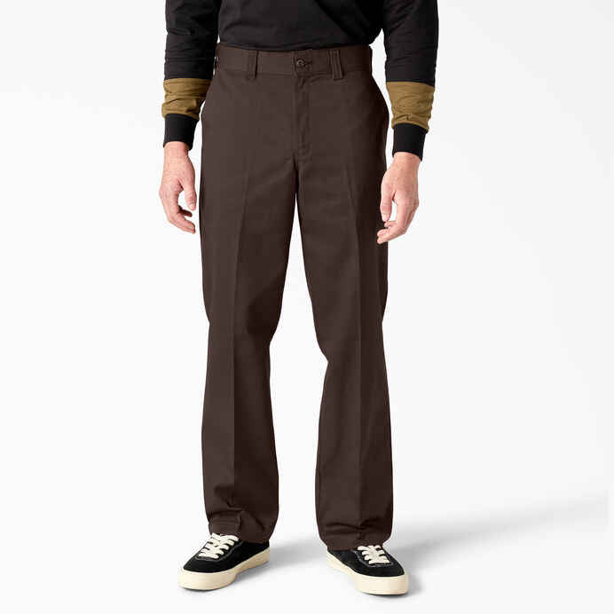 DICKIES SKATEBOARDING REGULAR FIT TWILL PANTS - CHOCOLATE BROWN - Dead Bread