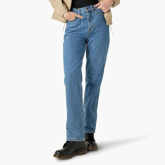 DICKIES WOMENS HOUSTON REGULAR FIT JEANS - CLASSIC BLUE - Dead Bread