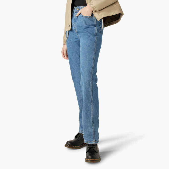 DICKIES WOMENS HOUSTON REGULAR FIT JEANS - CLASSIC BLUE - Dead Bread
