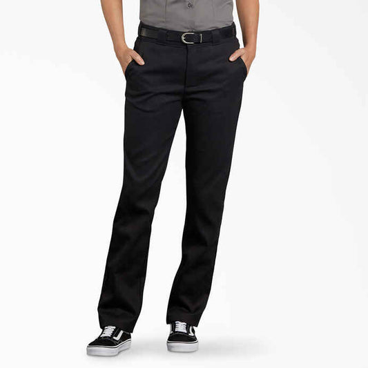 DICKIES WOMENS FLEX SLIM PANT - BLACK - Dead Bread