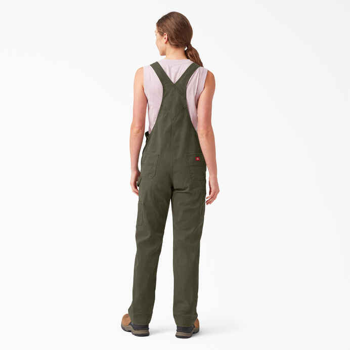 DICKIES WOMENS RELAXED BIB OVERALLS - RINSED MOSS - Dead Bread