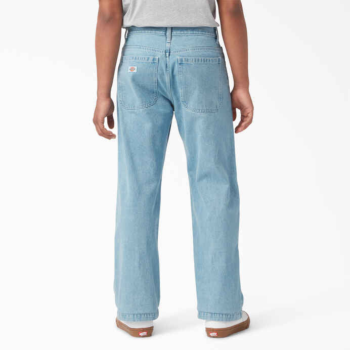 DICKIES LOOSE FIT DOUBLE KNEE JEAN - LIGHT DENIM - Dead Bread