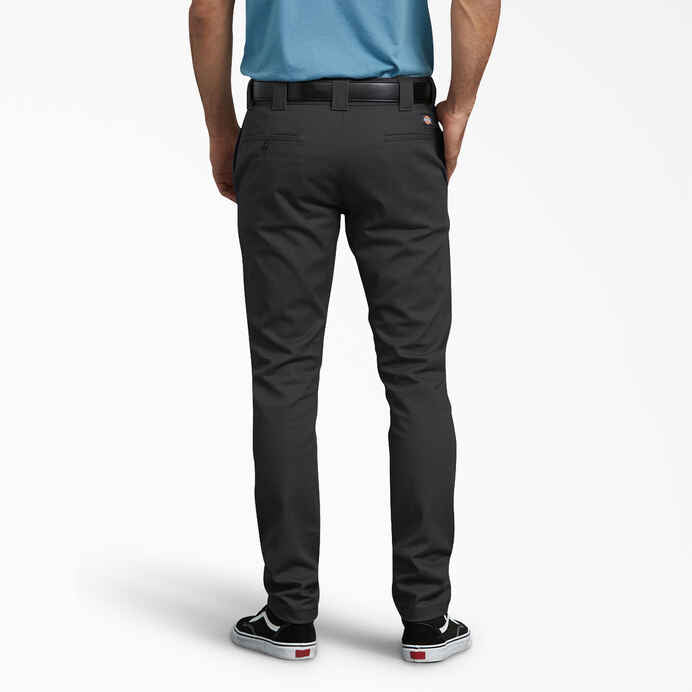 DICKIES SKINNY SLIM FIT WORK PANT - BLACK - Dead Bread
