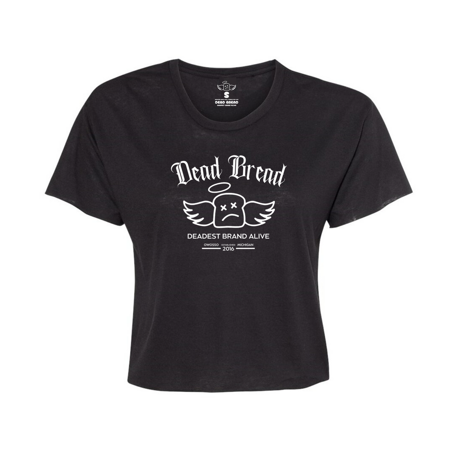 DBA BABY CROP TEE - BLACK - Dead Bread