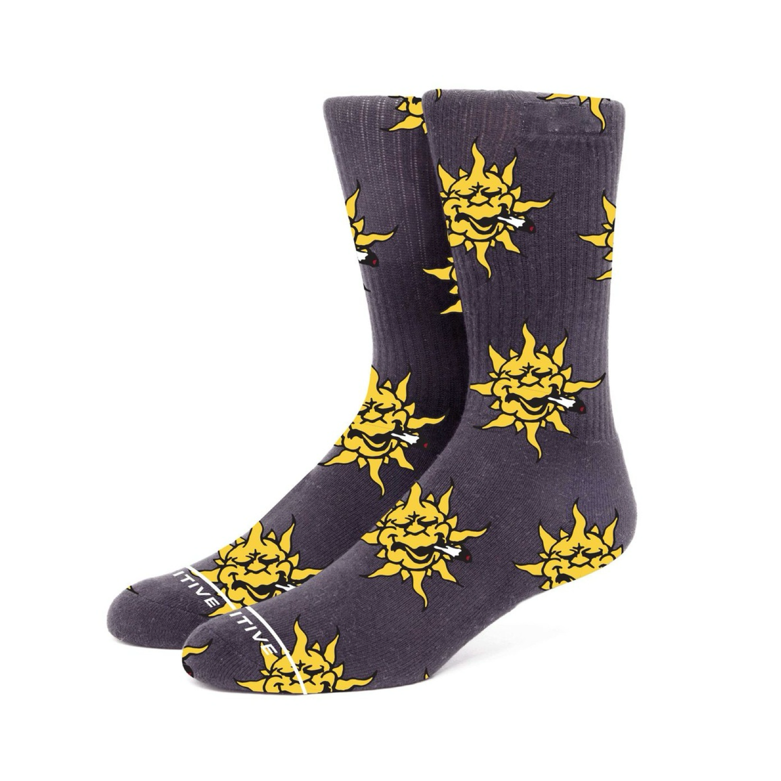 PRIMITIVE BURNT CREW SOCKS - PURPLE - Dead Bread