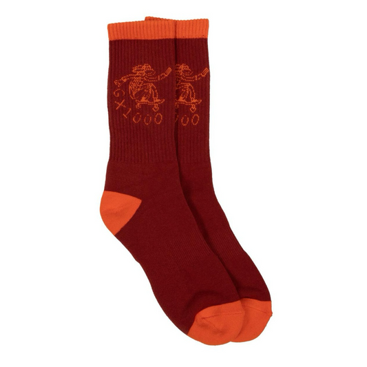 GX1000 KOWABUNGA CREW SOCKS - RED - Dead Bread