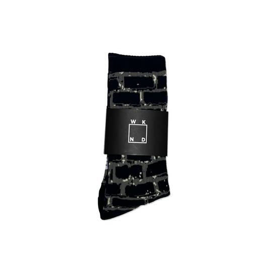 WKND BRICK CREW SOCKS - BLACK - Dead Bread