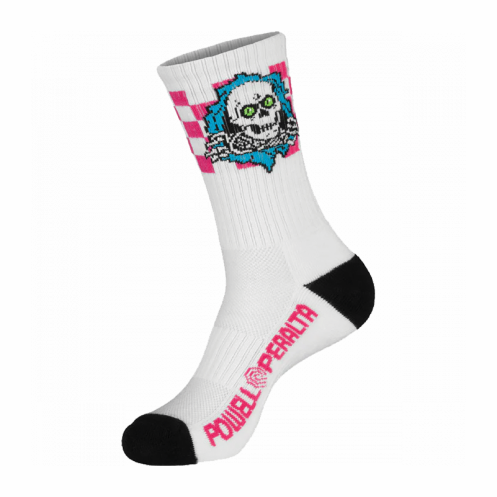 POWELL CHECKER RIPPER RIP CREW SOCKS - BLUE/PINK/WHITE - Dead Bread
