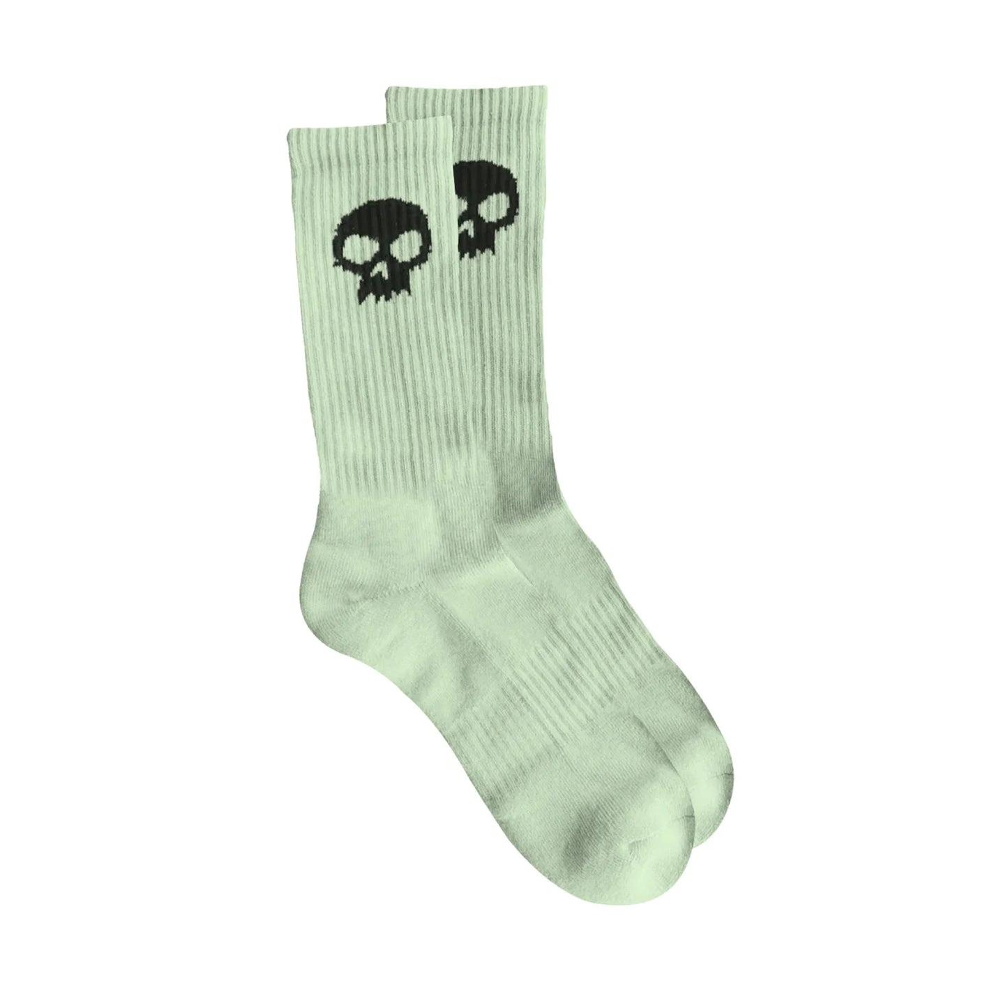 ZERO SINGLE SKULL CREW SOCKS GLOW IN THE DARK - Dead Bread
