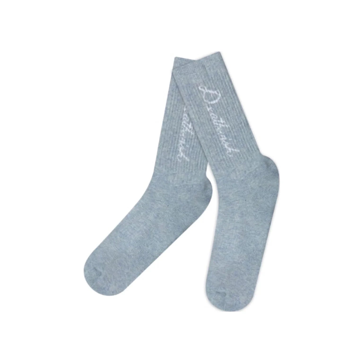 DEATHWISH SCRIPT CREW SOCKS LIGHT BLUE - Dead Bread