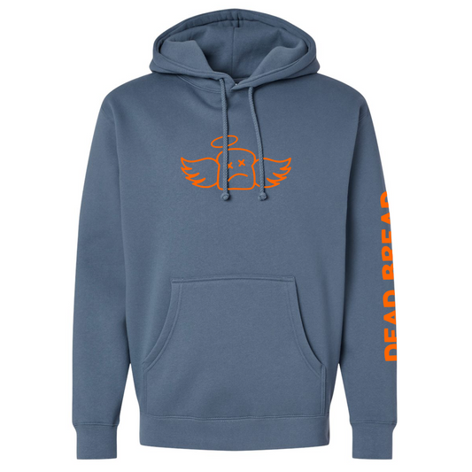 NEW DAY HEAVYWEIGHT HOODIE -  STORM BLUE/ORANGE - Dead Bread