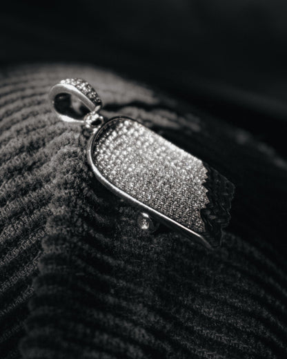 ICED OUT Broken Deck Pendant (Silver)