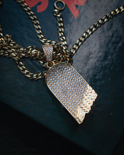 ICED OUT Broken Deck Pendant (Silver)