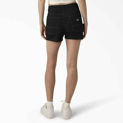 DICKIES WOMENS CARPENTER SHORTS- BLACK