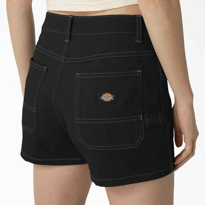 DICKIES WOMENS CARPENTER SHORTS- BLACK