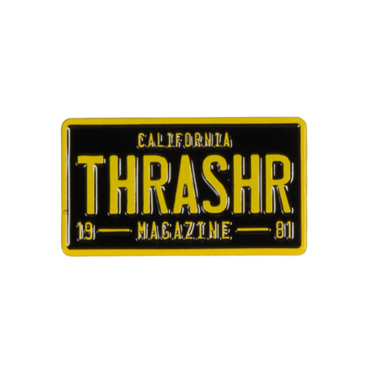 THRASHER LICENSE PLATE LAPEL PIN