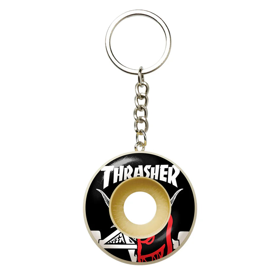SPITFIRE X THRASHER WHEEL KEYCHAIN - NATURAL