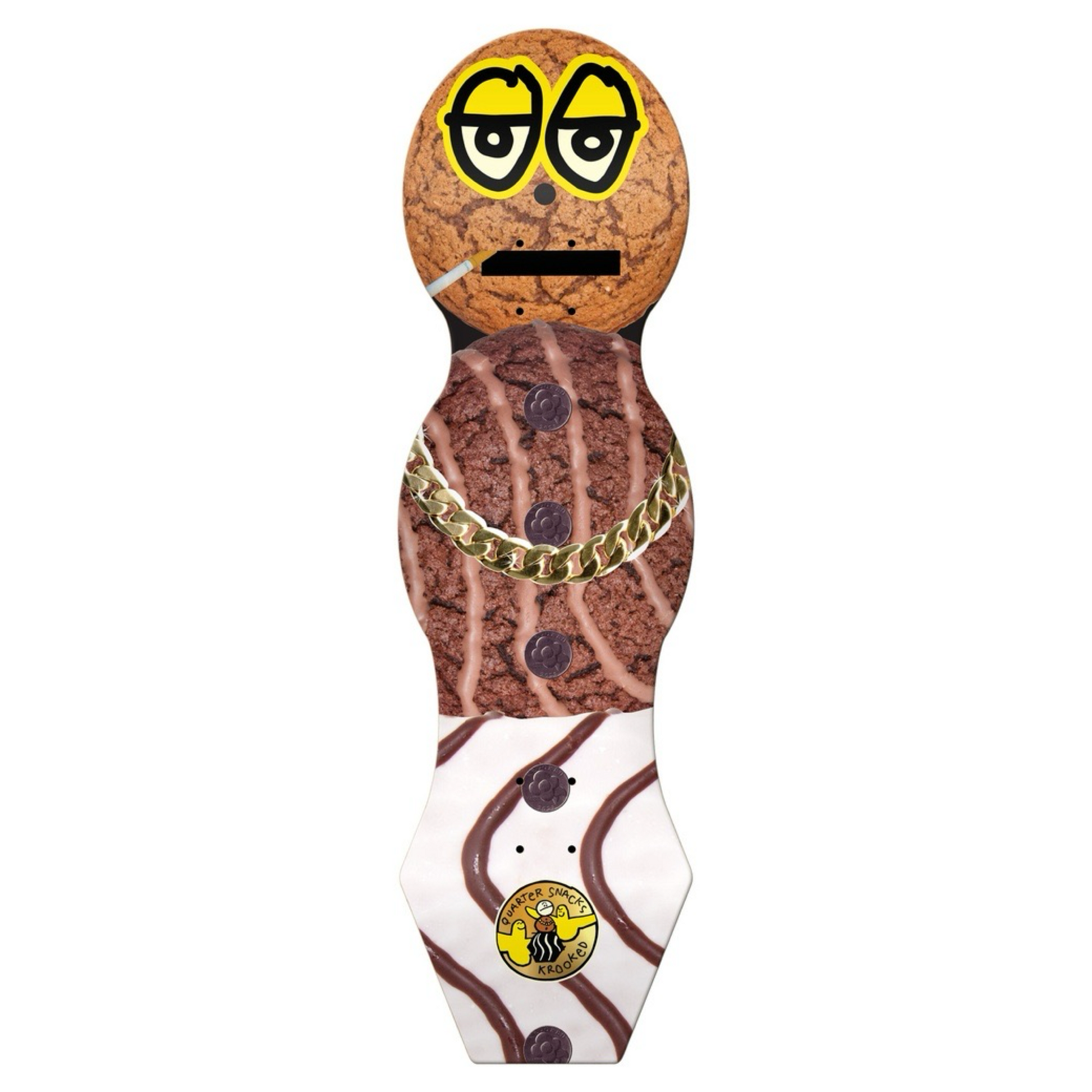 KROOKED X QUARTERSNACKS SHAPED CRUISER 9” - Dead Bread