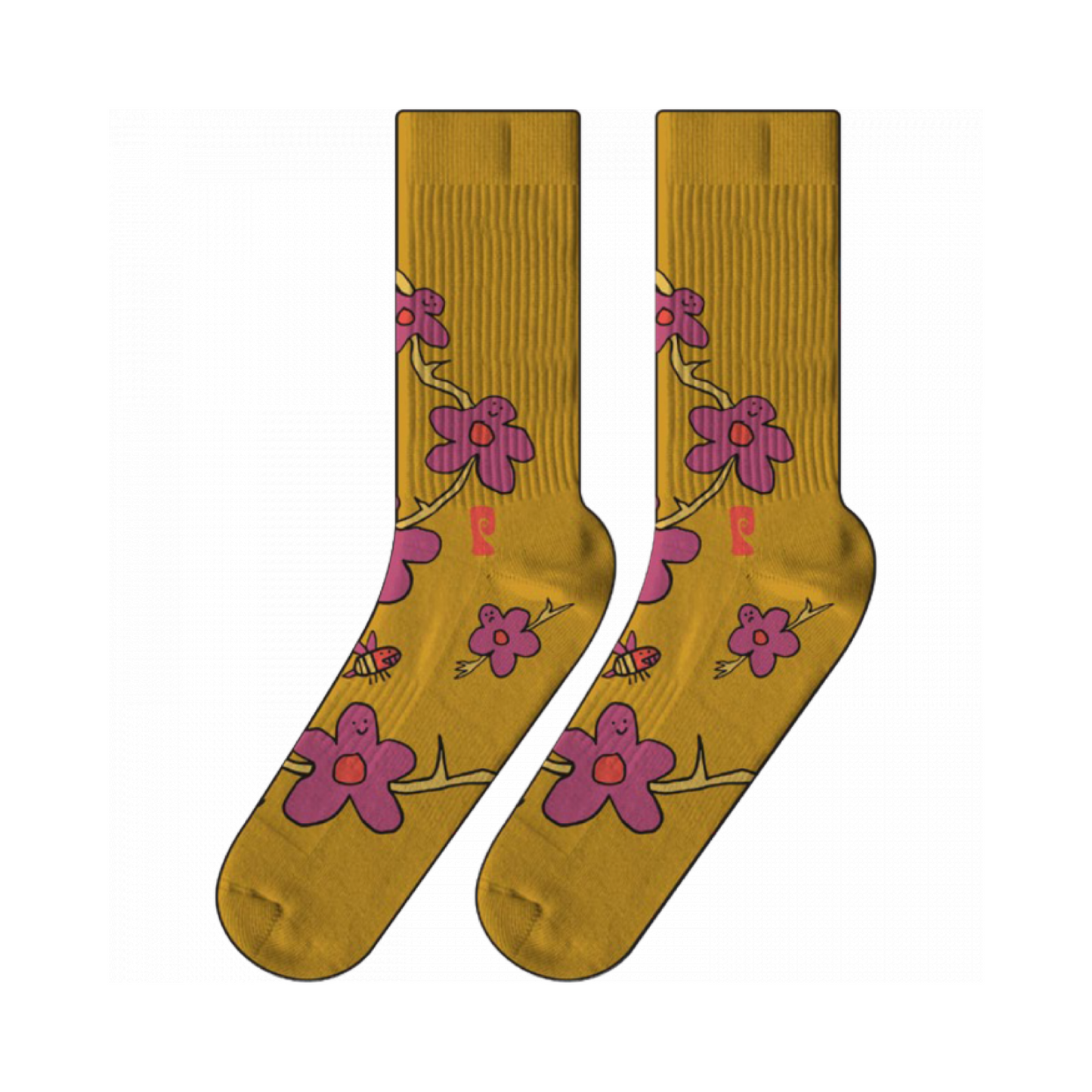 PSOCKADELIC FRANKYS FLOWERS CREW SOCKS