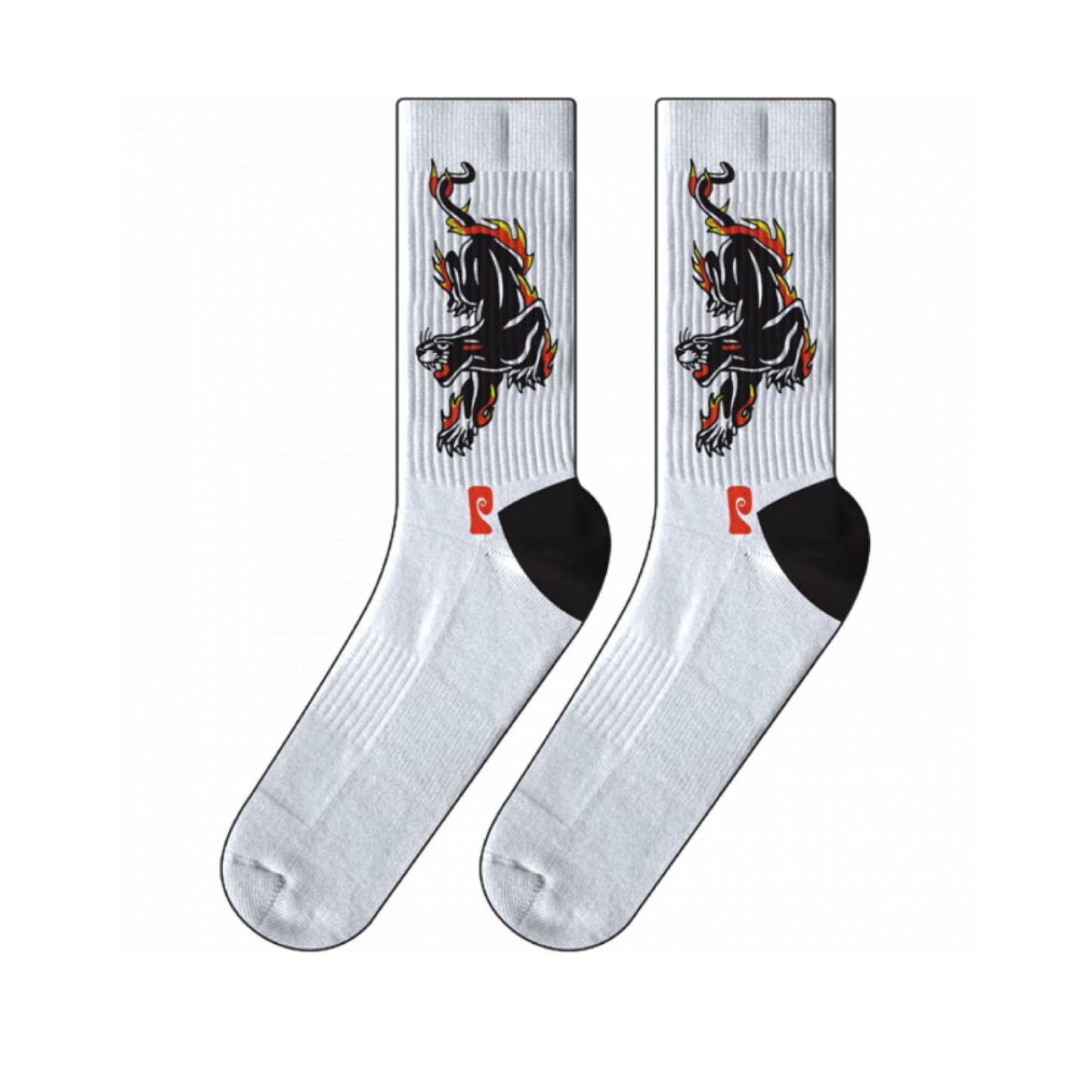 PSOCKADELIC FIRE PANTHER CREW SOCKS