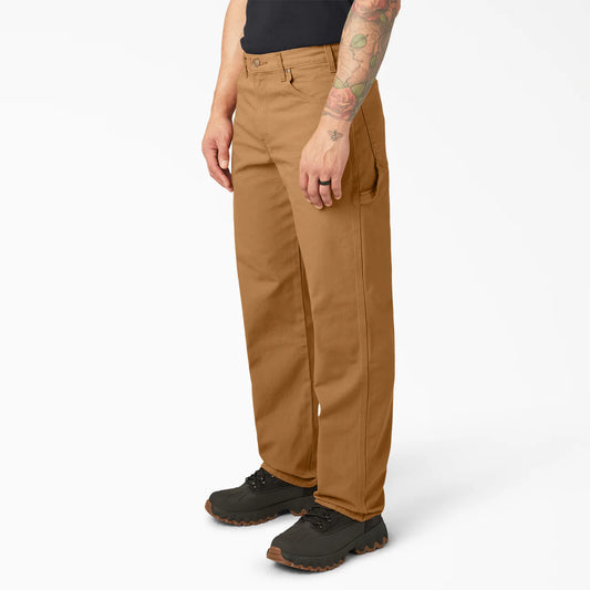 DICKIES RELAXED FIT HEAVYWEIGHT DUCK CARPENTER PANTS - BROWN - Dead Bread