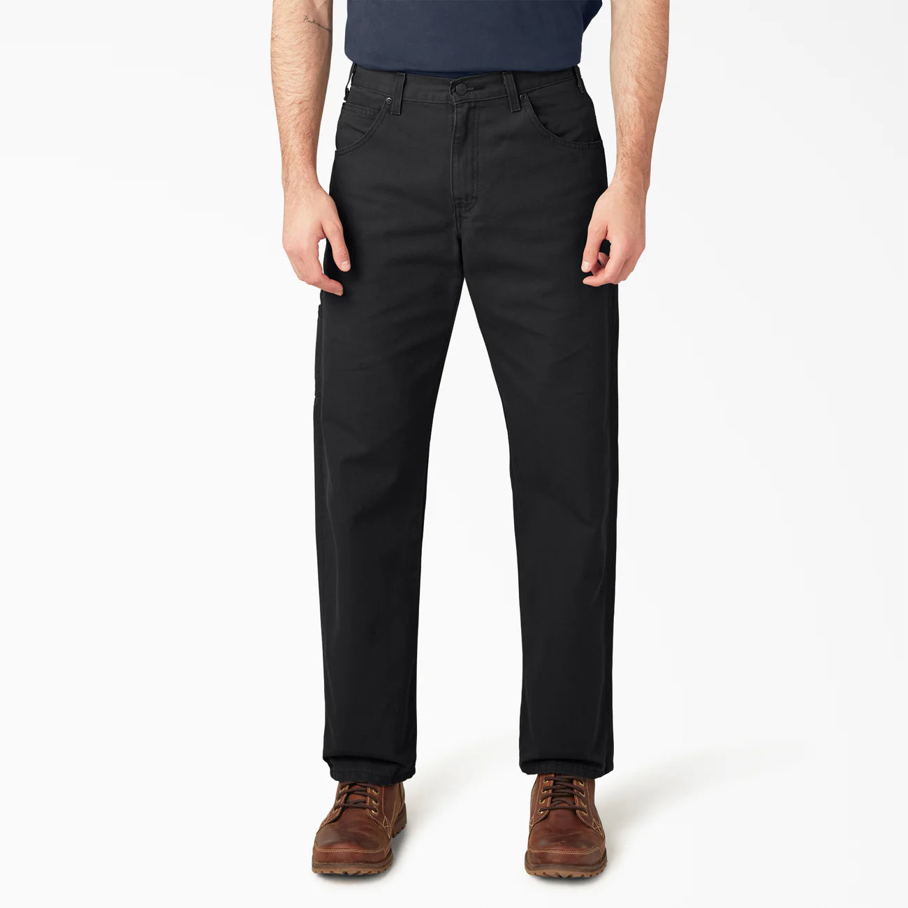 DICKIES RELAXED FIT  HEAVYWEIGHT DUCK CARPENTER PANTS - BLACK - Dead Bread