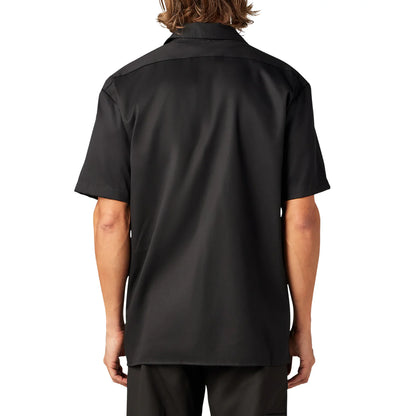 DICKIES FLEX RELAXED FIT SHORT SLEEVE WORK SHIRT - BLACK - Dead Bread