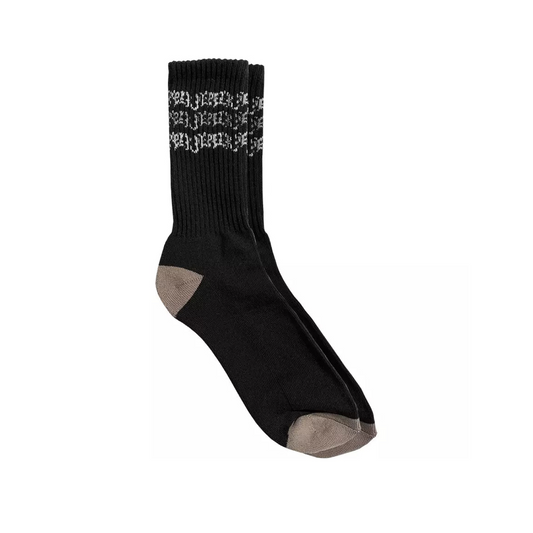 PEPPER STRIPES LOGO CREW SOCKS